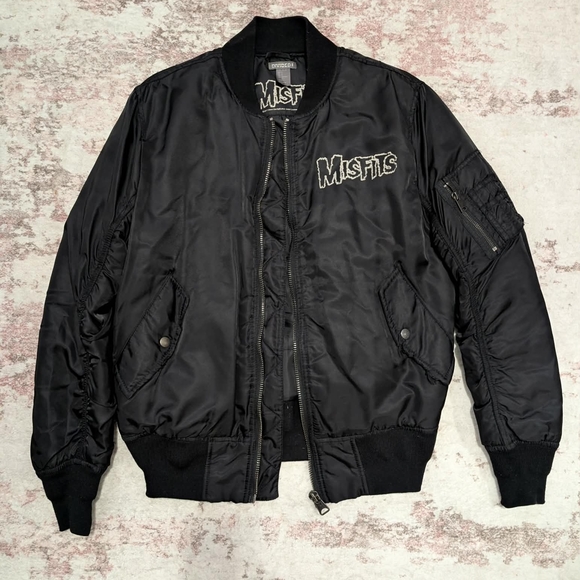 Misfits Black Bomber Jacket - S